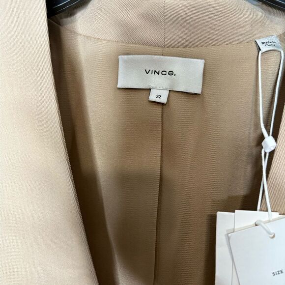 VINCE Collarless Wool Blend Blazer NWT - Picture 8 of 11